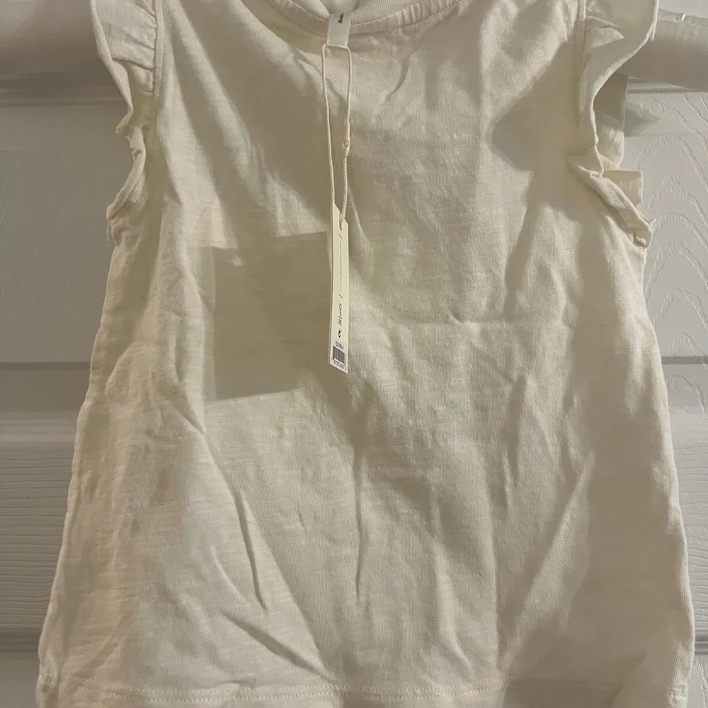 NWT Rylee + Cru Ruffle Tank Top with Embroidery - Picture 2 of 7